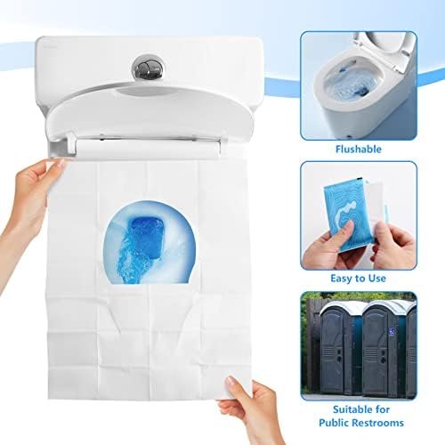 TenFans Toilet Seat Covers Disposable (120 Pack) - XL Flushable Disposable Toilet Seat Cover for Kids Potty Training, Adults - Essential Travel Accessories for Airplane, Public Restrooms, Camping - Image 7