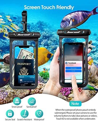 Hiearcool Waterproof Pouch for iPhone, Waterproof Phone Bag Travel Essentials Cruise Accessories Must Haves-4Pack Black - Image 5