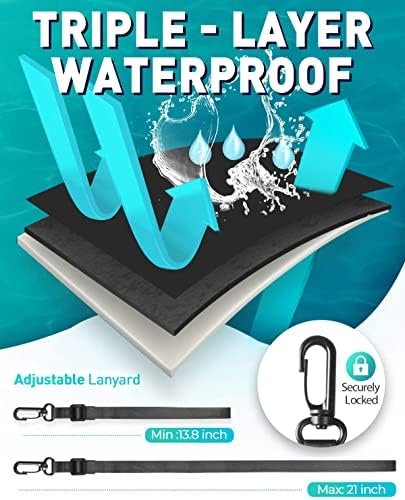 Hiearcool Waterproof Pouch for iPhone, Waterproof Phone Bag Travel Essentials Cruise Accessories Must Haves-4Pack Black - Image 3