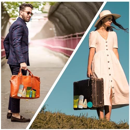 8 Pack Silicone Bottle Covers, Travel Essentials for Women Men, Travel Size Toiletries, Cruise Ship Essentials, Accessories Luggage, Travel Must Haves, Elastic Sleeves for Leak Proofing - Image 6